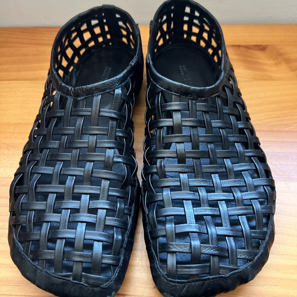 Massimo Dutti Black Woven Shoes